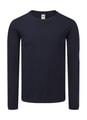 Heren T-shirt LS Fruit of the Loom Iconic 150 Classic 61-446-0 Deep Navy